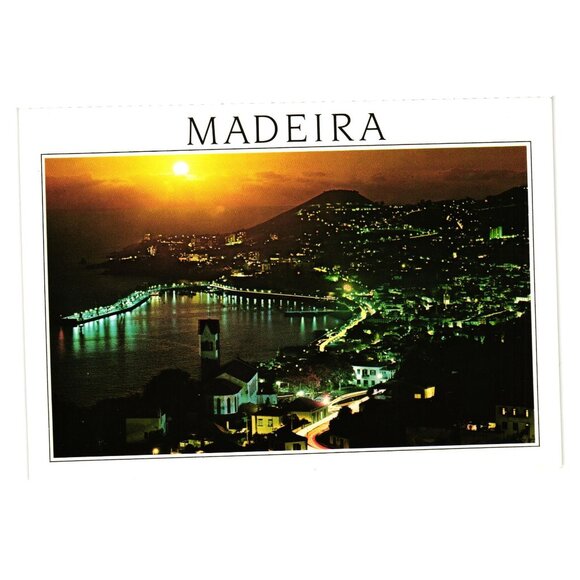 Madeira Portugal Sunset Nighttime Scenic Postcard Funchal Landscape Photography - Picture 1 of 2